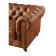 thumbnail image 4 of Crafters and Weavers Craftsman Mission Leather Arm Chair in Light Chestnut, 4 of 5
