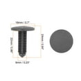 thumbnail image 2 of 30 Pcs 6mm Hole Dia Car Plastic Bolt Rivets Fastener Trim Panel Retainer Clips Black for Toyota, 2 of 5