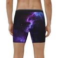 thumbnail image 4 of Salouo Purple And Blue Nebula Pattern Men's Boxer Briefs, Soft & Breathable Underwear Elastic Waistband Briefs for Men,1-Pack, 4 of 7