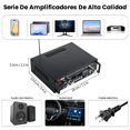 thumbnail image 3 of HZERO Amplificador de Audio, Amplificador de Potencia Bluetooth 5.0 para 2 * 300W, Amp de Audio para Auto de 2.0 Canales con Micr&oacute;fono Radio MP3/USB/SD/FM, 3 of 9