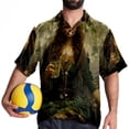 thumbnail image 4 of Saint Patrick's Day Men's Short Sleeve Beach Shirts Hawaiian Button Down Casual Summer Printed Unisex Top, 4 of 6