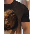 thumbnail image 5 of Men'S T-Shirt Featuring a Lion And Scorpion Design - Made from Soft, This Regular Fit Short Sleeve Round Neck Top Is Perfect for Casual Summer Outings, Including Dining And Everyday Use, Plus Size, 5 of 6
