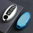 thumbnail image 3 of Car Key Fob Cover Case Protector TPU Carbon Fiber Remote Car Key Fob Case Cover Holder Shell For Nissan Infiniti, 3 of 12