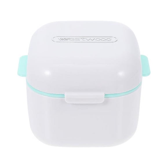 1 estuche de almacenamiento para dentaduras postizas.