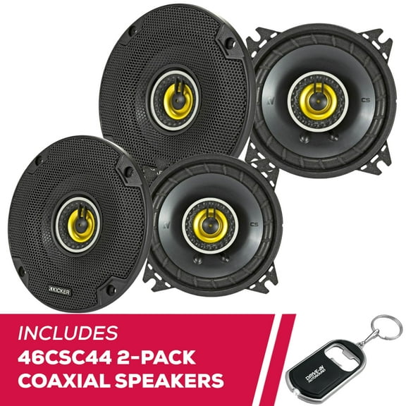 New Kicker 2 Pairs Of 46CSC44 CS Series 4" 2-Way Coaxial Speakers w/ 150W Peak Power