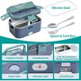 thumbnail image 4 of Calentador de almuerzo Healthy Meals para el automóvil y la oficina en casa, recipiente de acero inoxidable para una limpieza fácil, calentamiento eléctrico más rápido para una preparación rápida de, 4 of 7