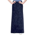 thumbnail image 4 of Women's Stretch Knit Acid Wash Panel Maxi A-Line Skirt, 4 of 6