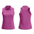 thumbnail image 2 of Dpjklzsn Women's Sleeveless Golf Polo Shirt, Half Zip Racerback Tennis Athletic Top, 2 of 8