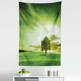 thumbnail image 1 of Trees Tapestry, Rural Scenery Monochrome Nature in Eco Colors Countryside Cloudscape Landscape, Fabric Wall Hanging Decor for Bedroom Living Room Dorm, 5 Sizes, Lime Green, by Ambesonne, 1 of 1