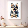 thumbnail image 2 of Swedish Vallhund Dog Art Canvas, Pet Wall, Polygon Art Print on Canvas Canvas, large wall art, bathroom wall art, Ready to Hang,Living Room,Bedroom ＆ Office, 2 of 4