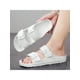 thumbnail image 4 of Women's Waterproof Anti-Skid Plastic Flat Heel Solid Color Slipper With Two Stripes, 4 of 4