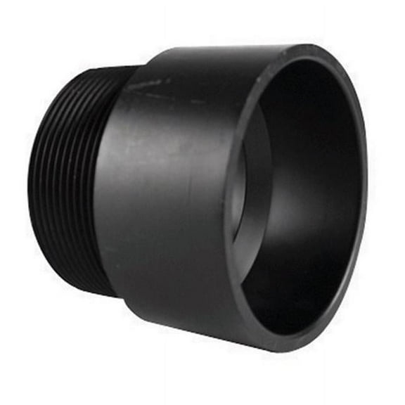 Charlotte Pipe & Foundry ABS001091400HA 4 in. Hub x MPT ABS DWV Adapter