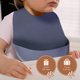 thumbnail image 4 of Baberos de silicona Baby Pick 2 unidades impermeables y libres de BPA color azul pizarra, 4 of 7