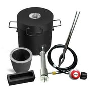 ToAuto 6 KG Propane Melting Furnace Kit w Graphite Crucible and Tongs 1300°C /2372°F Casting Refining Smelting for Precious Metals Gold Silver Tin Aluminum 7-in-1 Melting Casting Tool