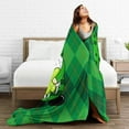thumbnail image 5 of St. Patrick''s Day Irish Gnome with Clover Throw Blanket Soft Warm Cozy Lightweight Blankets Lucky Green Day Gift Flannel Blanket for Sofa Couch Bed Office Holiday Decorative 60"X50", 5 of 6
