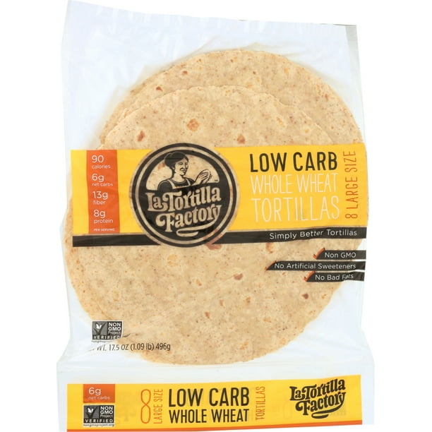 La Tortilla Factory, Low Carb Whole Wheat Tortillas, 17.5 oz, 8 ct