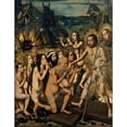 thumbnail image 2 of Bartolomé Bermejo 15x18 Gold Ornate Wood Frame and Double Matted Museum Art Print Titled - Descent of Christ into Limbo (circa 1475), 2 of 4