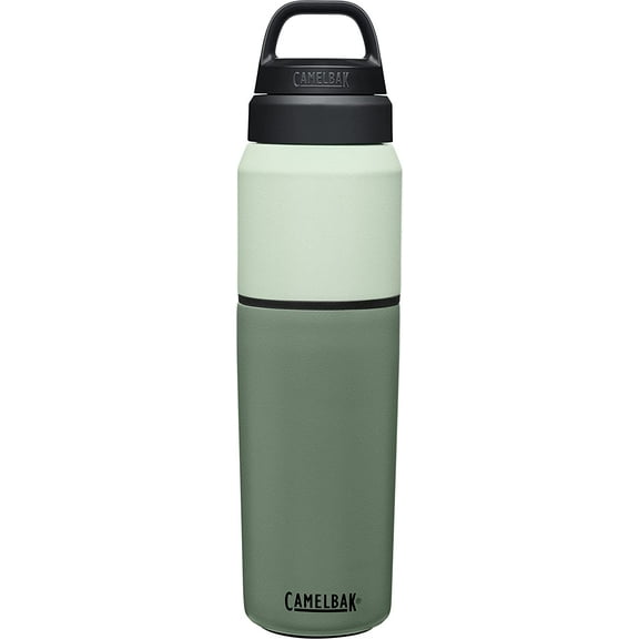 CamelBak MultiBev Water Bottle & Travel Cup Insulated Stainless Steel 22 Oz Bottle & 16 Oz Cup Moss/Mint