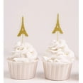 thumbnail image 5 of Darling Souvenir, Eiffel Tower Cupcake Toppers, Wedding Party Dessert Decorations - Pack Of 40, 5 of 6