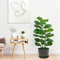 thumbnail image 4 of Yesfashion 39" Artificial Tree Fiddle Leaf Fig Plants Faux Plant for Home Decor Indoor Outdoor Office, 4 of 7