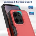 thumbnail image 3 of Defender Case for Motorola Moto G 5G 2025 / G 2026 / G Play 2026 6.7", Dual Layer PC+TPU Rugged Shockproof Full Body Protective Cover,Red, 3 of 6