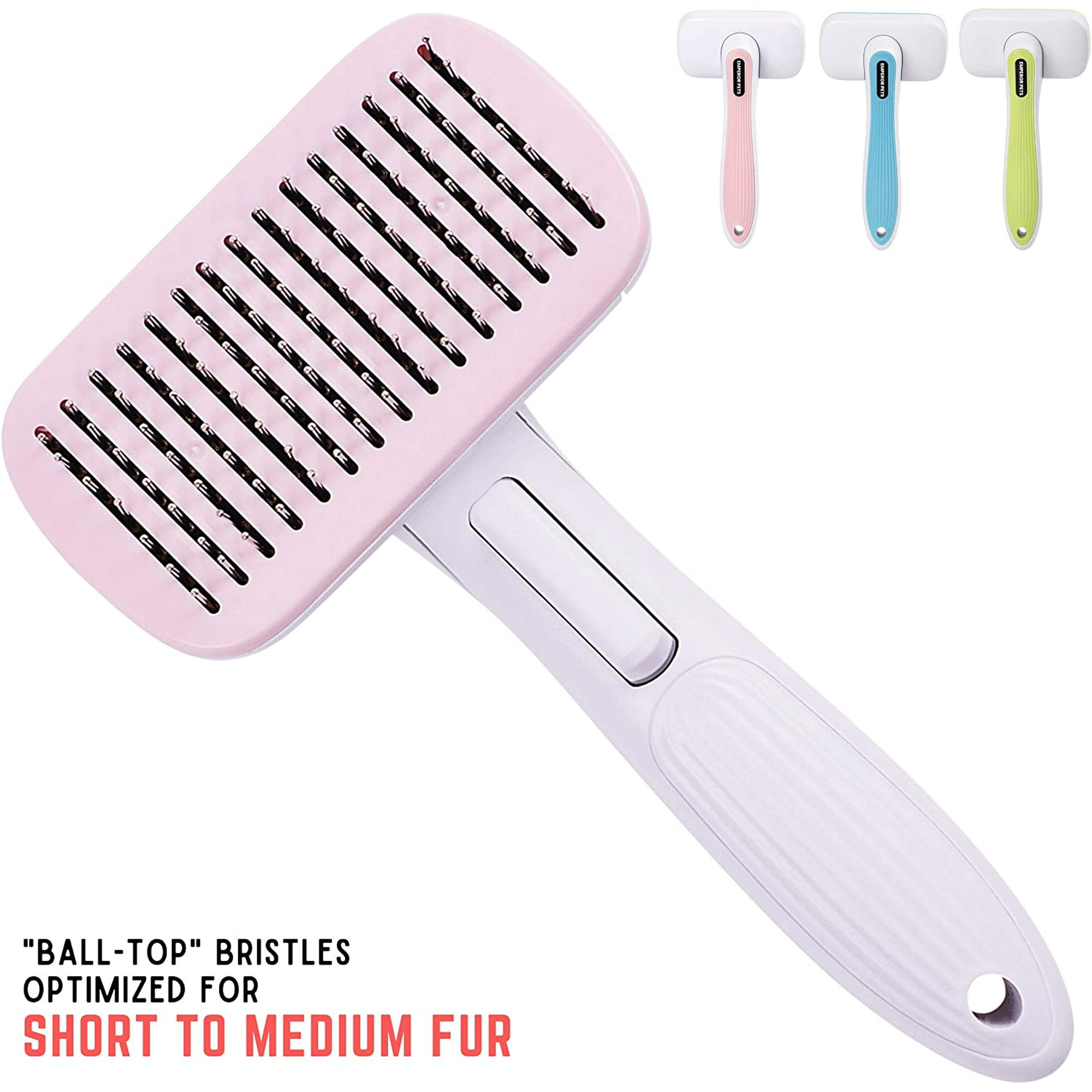 Self Cleaning Slicker Brush for Short Hair Dog Brush - Removes Tangled Hair, Cat Dog Grooming Brush, Great Pet Hair Brush, Dog Comb, Cat Comb, Dog Brush Short Hair & Cat Brush Self Cleaning Slicker Brush for Short Hair Dog Brush - Removes Tangled Hair, Cat Dog Grooming Brush, Great Pet Hair Brush, Dog Comb, Cat Comb, Dog Brush Short Hair & Cat Brush