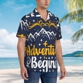 thumbnail image 5 of Bixox Men's Hawaiian Shirts Men's Let The Adventure Begins Print Short-Sleeve Shirt-X-Large, 5 of 8