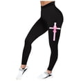 thumbnail image 4 of WAYUTE Women's Leggings High Waisted Prevention Month Printed Tights Lifting Exercise Stretchy Fit Gym Fitness M, 4 of 4