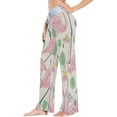 thumbnail image 2 of Women's Pajama Pants Flamingo Leaves Comfy Stretch Sleepwear Essentials womens Lightweight Lounge Terry Pajama Pant, X-Small, 2 of 7