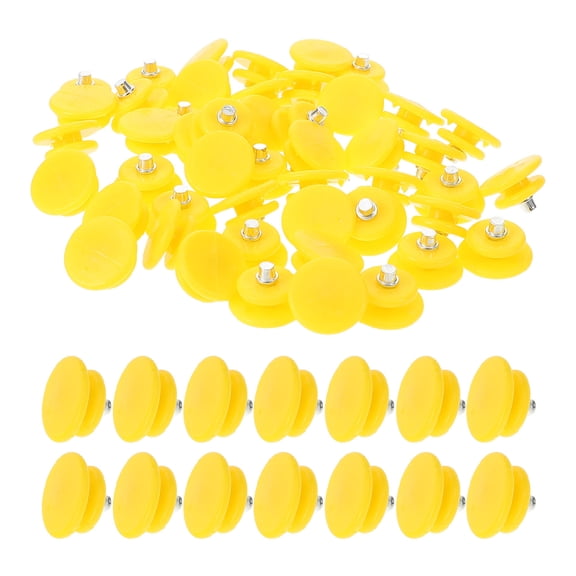 CRAFTHROU 100Pcs Anti-slip Spiked Shoes Nails for Winter Sports Ergonomic Design Yellow ABS
