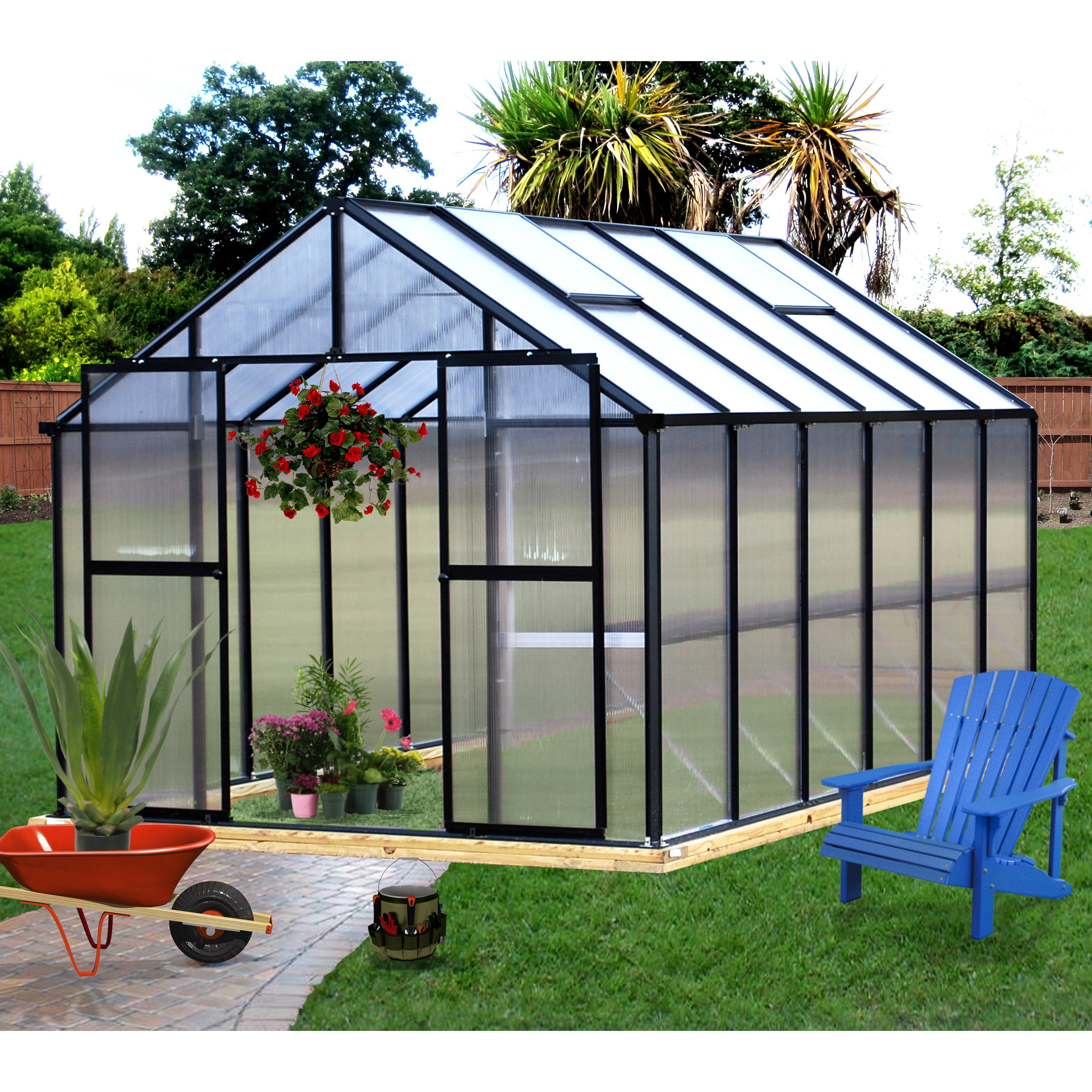 Riverstone Industries Monticello 8 x 12 ft. Premium Greenhouse Kit by Overstock