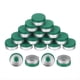 thumbnail image 1 of Tapas Abatibles, 200 Piezas, Tapas Abatibles Sin Rebabas, Sellos, Tapas Abatibles, Tapas con Sellos, Color Verde, 13 mm, 1 of 5