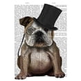thumbnail image 2 of Fab Funky 20x24 Gold Ornate Wood Framed with Double Matting Museum Art Print Titled - English Bulldog, Formal Hound and Hat, 2 of 4