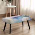thumbnail image 4 of Whosucclay Butterfly Hydrangea Print Stretch Dining Bench Cover, Water Resistant Bench Slipcover, Removable Bench Protector, Rectangle Bench Covers for Bedroom, Hotel, Party, 4 of 7