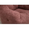 thumbnail image 4 of CASEMIOL Oversized Teddy Velvet Accent Chair, Memory Foam Filled Lounge Chair with Ergonomic Backrest, No Assembly Comfy Sofa for Living Room Bedroom Indoor Use, 250lbs Capacity, Claret, 4 of 6