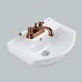 thumbnail image 3 of Small Wall Mount White Bathroom Sink 4" Faucet Hole and Overflow Space Saving Design Renovator's Supply, 3 of 5