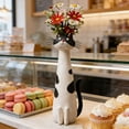 thumbnail image 6 of 7.87 x 4.33 in Handcrafted Quirky Cats Vase, Whimsical Ceramic Flower Vase, Playful Boho Home Decor, Ideal Gift for Cat Lovers, 6 of 8