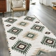 thumbnail image 3 of Sage Green Aztec 3'x5' Washable Rug, Southwest Boho Ethnic Chic Motifs Non-Slip Area Rugs for Entryway Kitchen Classroom, Dorm Throw Carpet, Low Pile Soft Indoor Floor Mat, 3 of 9