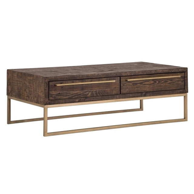 Bowery Hill Table Basse en Bois, Taupe Fumé