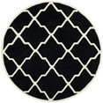 thumbnail image 4 of SAFAVIEH Chatham Franklin Geometric Quatrefoil Wool Area Rug, Black/Ivory, 8' x 10', 4 of 10