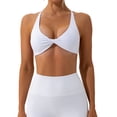 thumbnail image 1 of stanreset 1 Set Chinlon Nylon Sports Underwear Solid Color Replacement Breathable Wire Free Running Jogging Bodybuilding Vest Bra White XL, 1 of 6