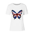 thumbnail image 4 of QUNYINEY T Shirts for Women Independence Day Casual Short Sleeve Crew Neck Tops Loose Summer Pullover Womens Tops, 4 of 5
