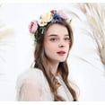thumbnail image 3 of Diadema de flores estilo bohemio, corona floral, corona para el cabello, guirnalda para el cabello, halo de flores, tocado floral con cinta, fiesta de bodas, festival, 3 of 5
