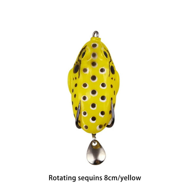 Fish Lure Artificial Bait 8cm Fine Workmanship Universal Fishing Tackle Compact Size Smooth No Burrs Exquisite Sweet Gift Rotating Wobbler Lures Yellow