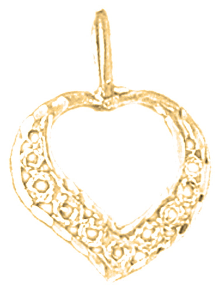 Jewels Obsession #1 Daughter Charm Pendant 23 mm 14K Yellow Gold #1 Daughter Pendant