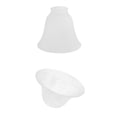 thumbnail image 1 of DOLITY 2x Replacement Ceiling Fan Vanity Chandelier Frosted And Clear Glass Shade, 1 of 9