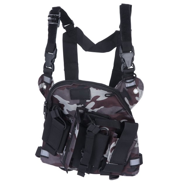 Bolsa de pecho para walkie talkie, arnés de pecho para radio Walkie Bolsa de plataforma para el pecho para walkie talkie Bolsa de pecho para radio Probado y confiable