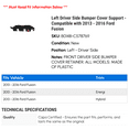 thumbnail image 2 of Left Driver Side Bumper Cover Support - Compatible with 2013 - 2016 Ford Fusion 2014 2015, 2 of 2