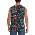 thumbnail image 4 of Haiem Men's Squirrel Owl Autumn Maple Leaves Print Tank Tops Summer Sleeveless Cut Off Workout T-Shirts Fitness Vest Athletic Undershirts-Large, 4 of 8