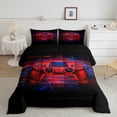 thumbnail image 2 of Castle Fairy Red Gamer Full Size Comforter Sets for Teenagers,Stripes Bedding Sets, 2 of 8